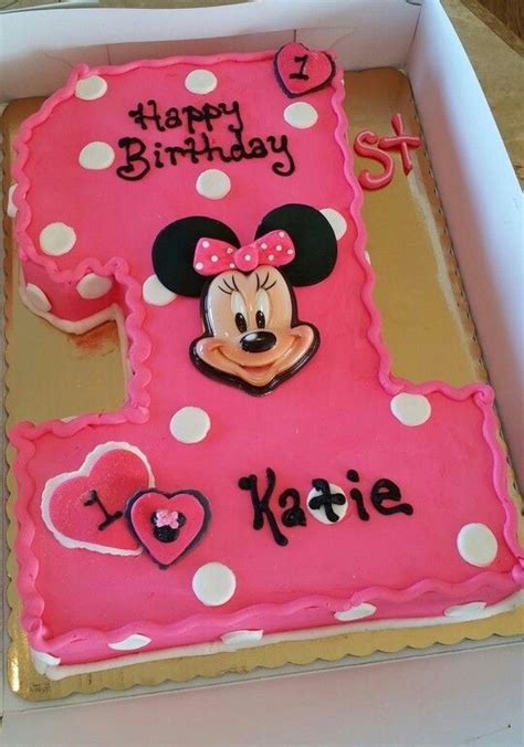 Minnie Mouse 1 Birthday Cake Minnie Mouse Birthday Cakes Minnie Mouse 1st Birthday Small