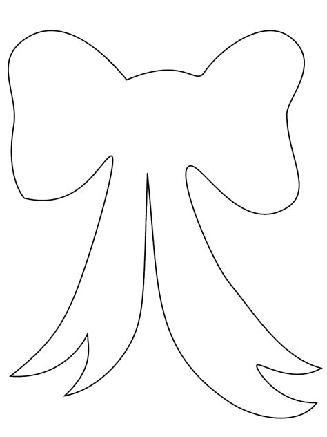 Large Bow Template Stencil Printable For Diy Sewing Appliqué