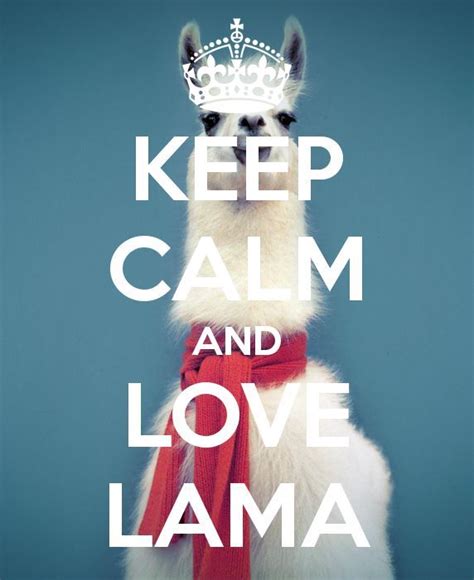 Keep Calm And Love Lama Erin Huffman Pint Rester Calme Keep Calm