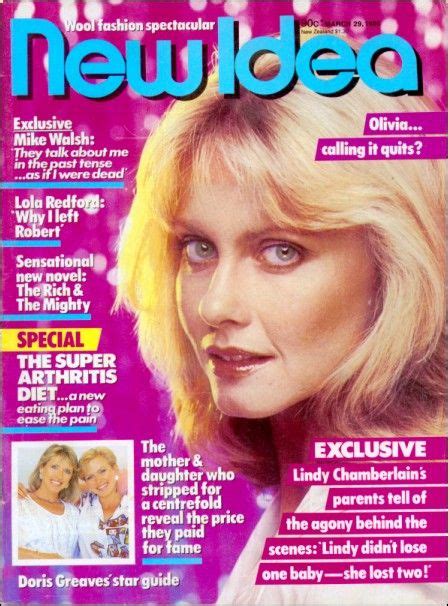 Olivia Newton John New Idea Magazine 29 March 1986 Cover Photo Australia