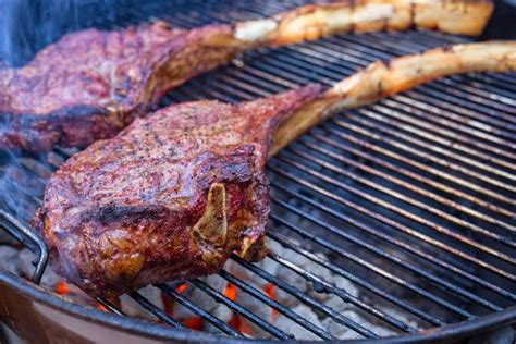 Grilled Tomahawk Steak Long Bone Ribeye Reverse Seared Recipe