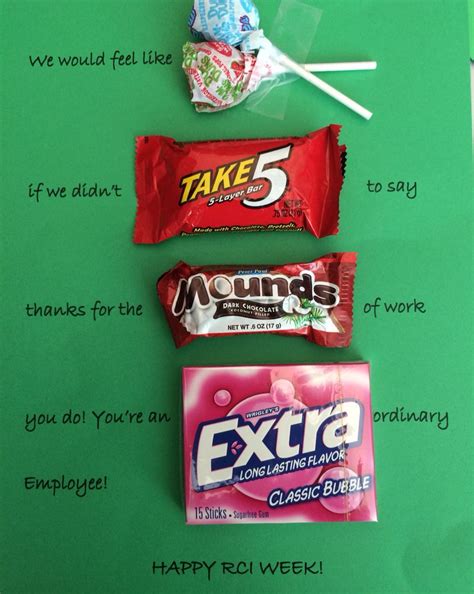 Employee Appreciation Candy Ideas