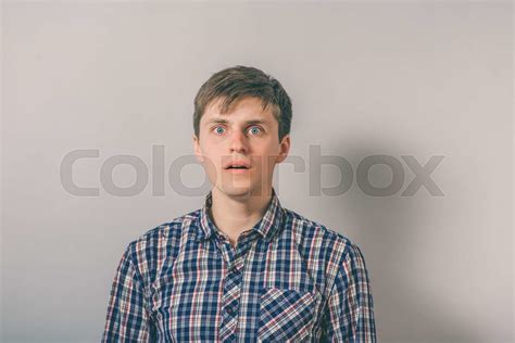 Man Unpleasantly Surprised Stock Image Colourbox