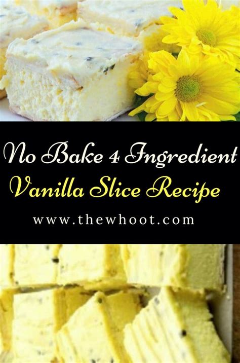 No Bake Vanilla Slice Recipe Quick Video Tutorial Dessert Recipes Easy