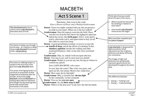 Macbeth Act 5 Scene 1 Ofsted Outstanding Lesson By Rosielevey
