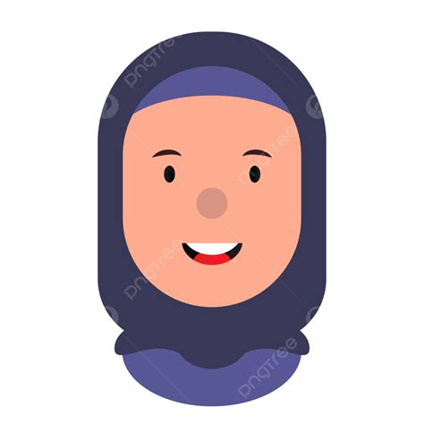 Gambar Ikon Karakter Wanita Berhijab Ikon Gadis Karakter Png Dan Vektor Dengan Background