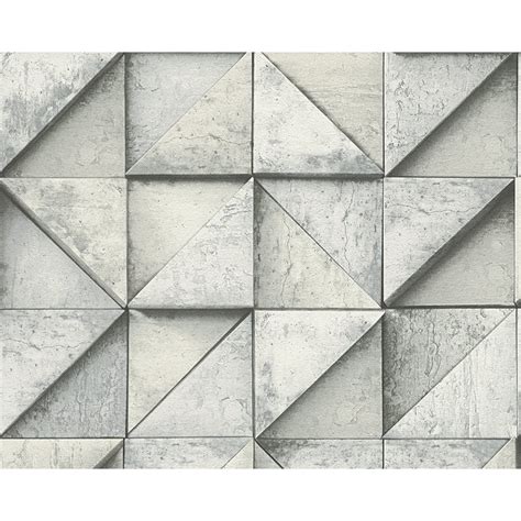 Sample As Creation Stone Effect Wallpaper Triangle Square Pattern