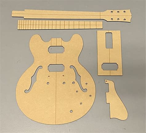 Guitar Building Templates Es335 Luthierrouting Guitar Reverb