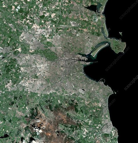 Dublin Ireland Satellite Image Stock Image C0037479 Science