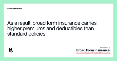 Broad Form Insurance Awesomefintech Blog