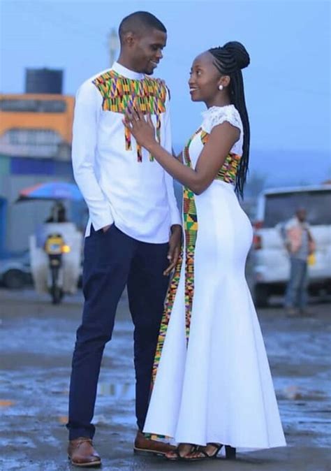 Kenyan Couple In Matching African Outfits For Traditional
