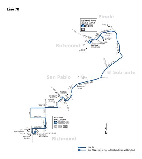 Bus 70 Route Map