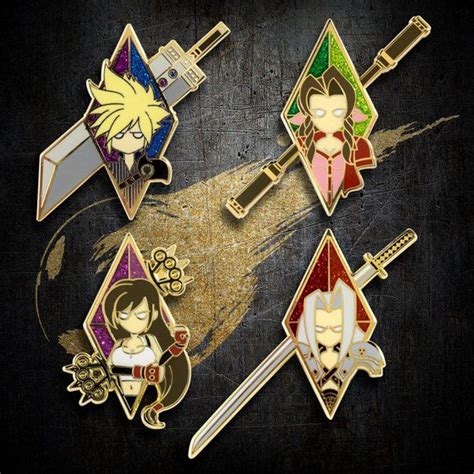 Final Fantasy 7 Special Edition Pin Set Hard Enamel Hard Enamel Pin