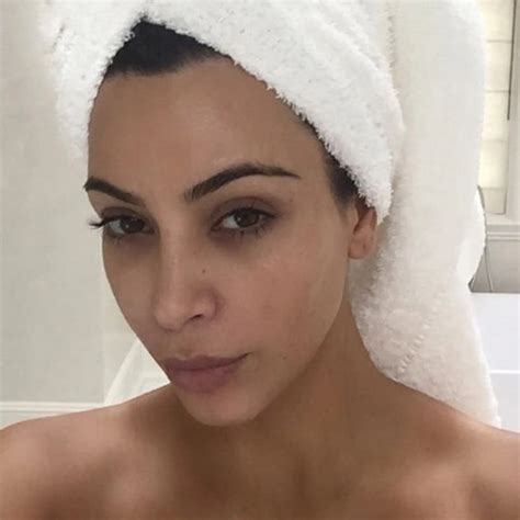 Kim Kardashian No Makeup Selfie