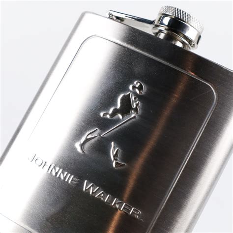 Hip Flask Stainless Steel Oz Johnnie Walker Silver