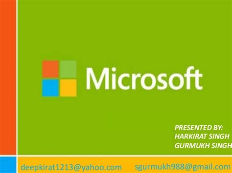 Presentation On Microsoft Corporation