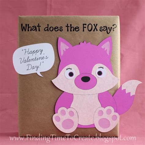 Fox Valentine Collection Box By Krafting Kelly Via Flickr Valentine