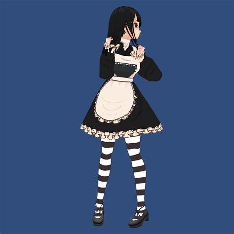 Anime Girl Maid Outfit 3d Model Rigged Cgtrader