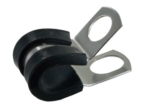 Zinc Plated Steel Cable Clamps Rubber Insulated Metal Clamps