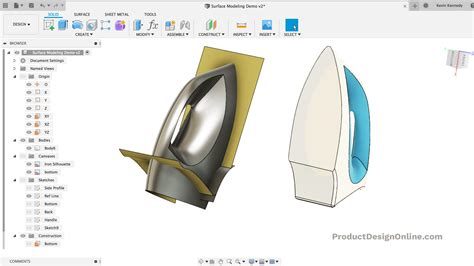 Surface Modeling With Fusion 360 In By Kevin Kennedy Of Product Design