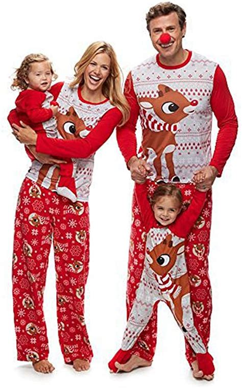 Pijamas Navidad Familia Conjunto Pijama Navideñas De Reno Niños Hombre