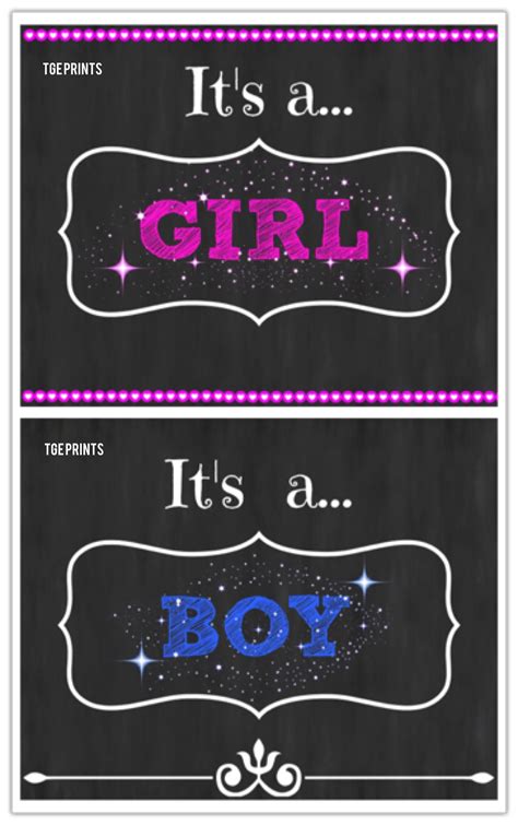 download these cute free gender reveal printables cat