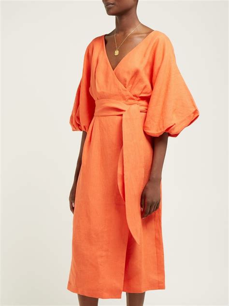 Francesca Wrap Hemp Midi Dress Mara Hoffman Matchesfashion Com Mini Dress Fashion Stylish