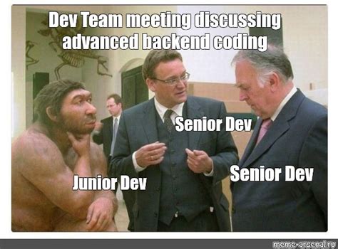 Сomics Meme Dev Team Meeting Discussing Advanced Backend Coding