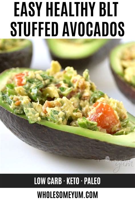 Blt Stuffed Avocado Paleo Low Carb This Blt Stuffed Avocado Recipe Makes A Perfect Lunch Or