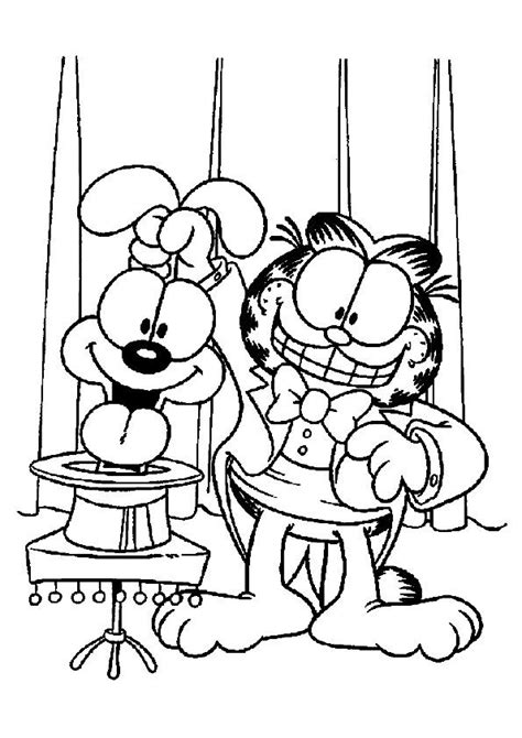 Odie Garfield And Friends Coloring Pages Coloring Pages