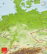 Physical Map of Germany