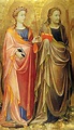 Violante Visconti (1354-1386) with her brother, Gian Galeazzo. Italian ...