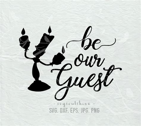 Be Our Guest Free Svg 335 Dxf Include