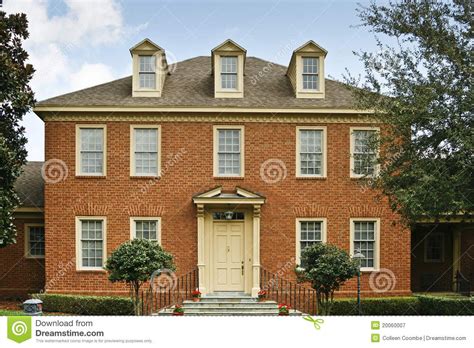 Red Brick Colonial Style Home Download From Over 46 Million High