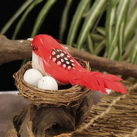 Hesroicy Set Artificial Bird Nest Realistic Looking Eco Friendly Styrofoam Creative Craft