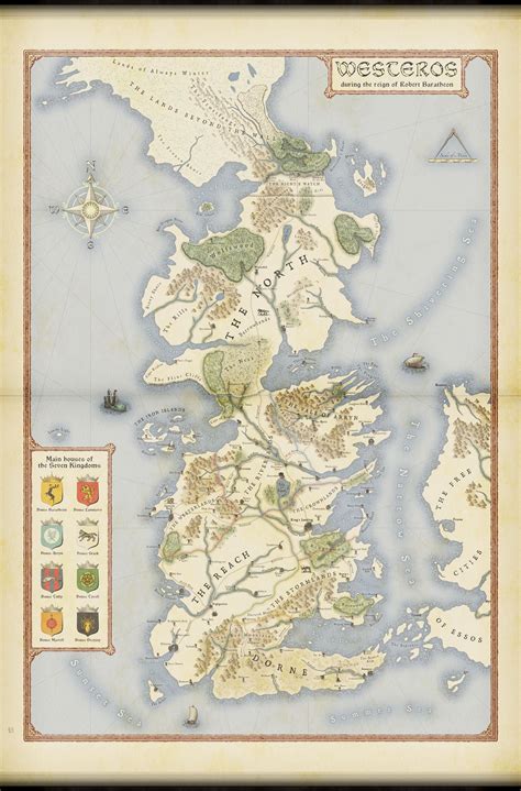 Art From Game Of Thrones Seven Kingdoms Of Westeros Map Life Size Images And Photos Finder