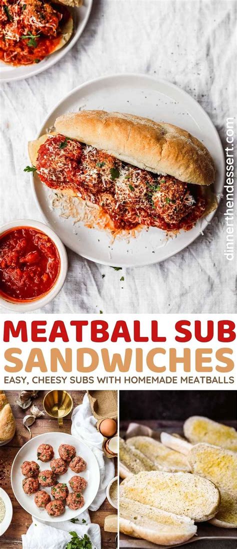Meatball Sub Sandwich Recipe Dinner Then Dessert