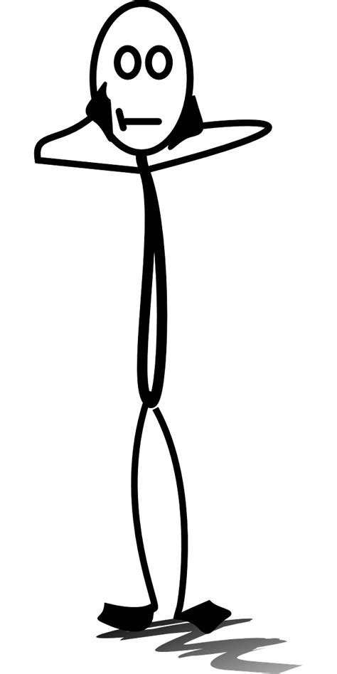 Download Stickman Worried Stand Royalty Free Vector Graphic Pixabay