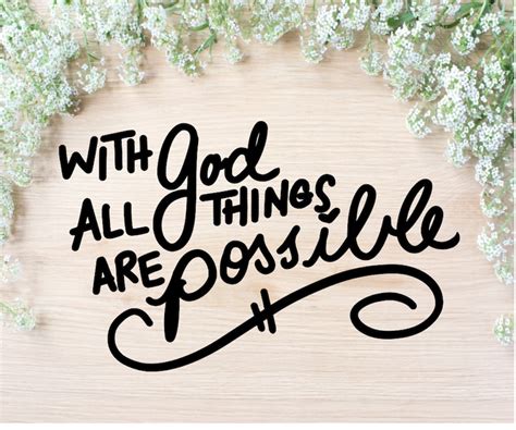 With God All Things Are Possible Svg Cut File Matthew 1926 Etsy