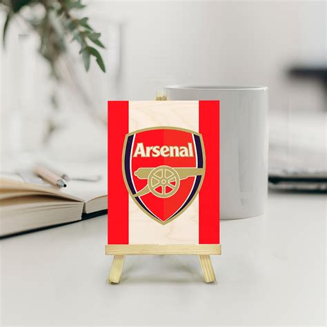 Arsenal Wood Print With Easel Stand Chitrachaya