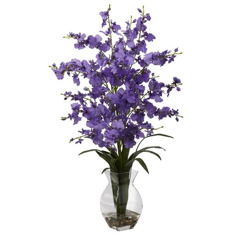 Dancing Lady Purple Orchid Silk Flower Arrangement With