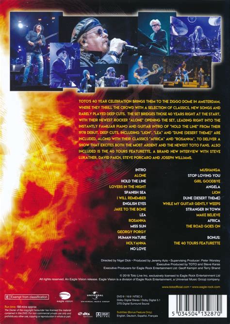 Toto ‎ 40 Tours Around The Sun Dvd на ТОП цена