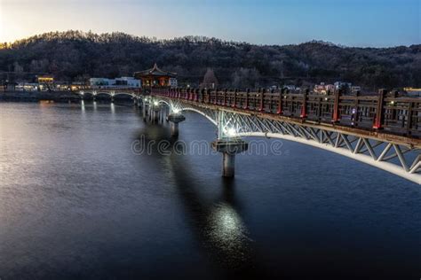 Woryeonggyo Bridge At Night In Andong Stock Photo Image Of Beauty
