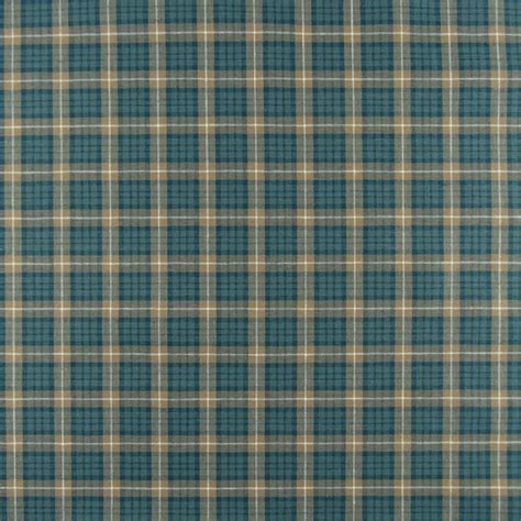 Mcdowell Plaid Teal Cotton Fabric 1502 Fabrics