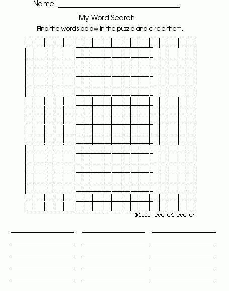 Blank Wordsearch Grids Word Search Printables Word Find Pertaining