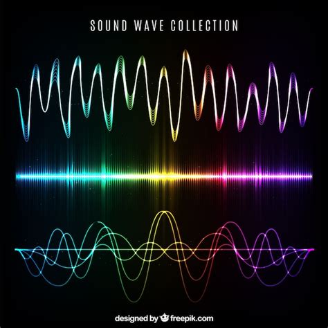 Collection Of Different Types Of Sound Waves Vector Free Download