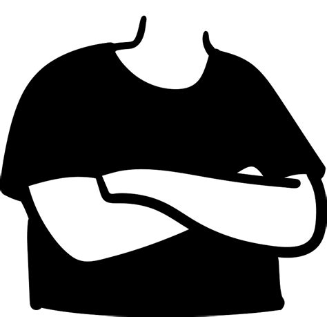 Black Tee And Arms Crossed Clipart Free Download Transparent Png