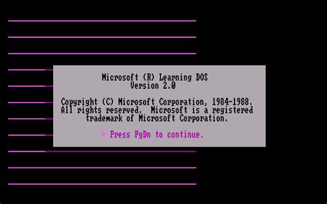 Winworld Microsoft Learning Dos 20