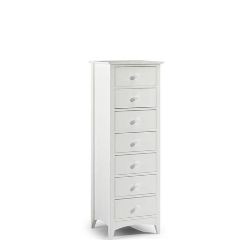 Cameo Tall Narrow Chest Of 7 Drawers By Julian Bowen Narrow Chest Of