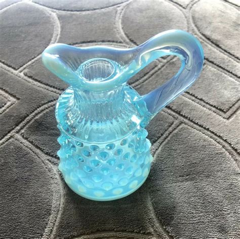 Light Blue Bubble Glass Vase Antique 4” Antique Price Guide Details Page